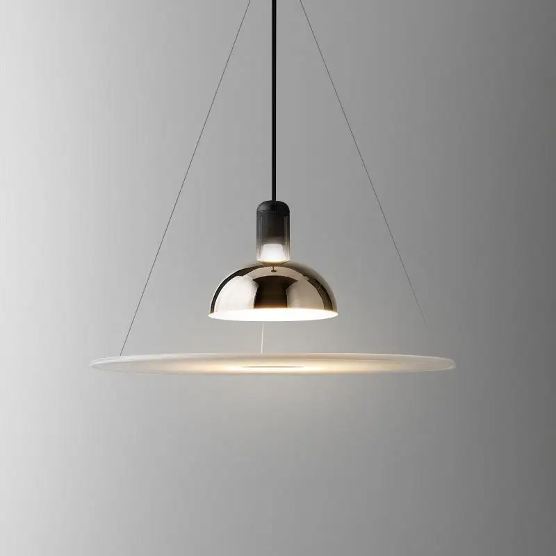 

Restaurant chandelier Danish creative personality bar counter bedroom study light luxury simple flying saucer chandelier