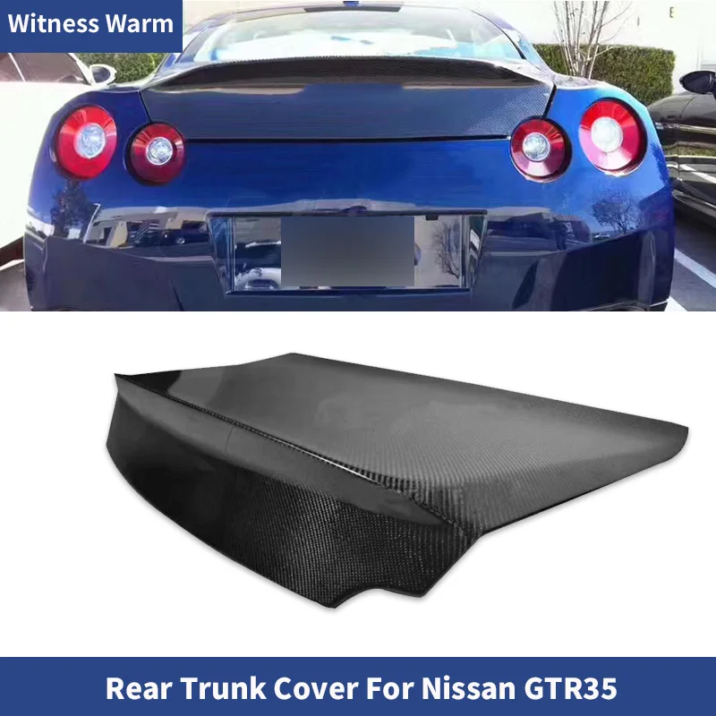 

Высококачественные капоты заднего багажника из углеродного волокна, комплект кузова автомобиля, подходит для Nissan R35 Gtr GT-r, комплект кузова