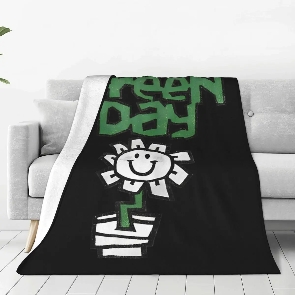 Green Day Punk Rock Blanket Fleece Summer Air Conditioning American Portable Lightweight Throw Blanket for Home Couch Quilt