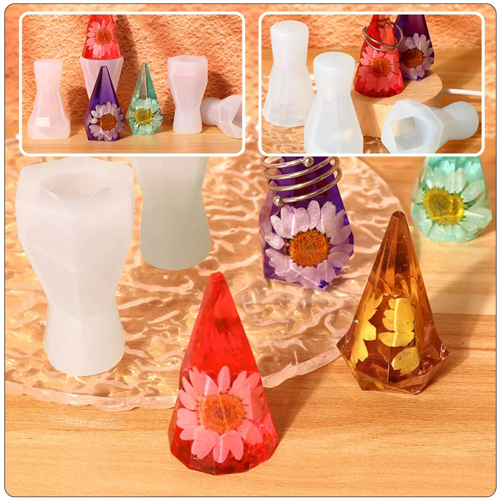 

4pcs Silicone Holder Molds Resin Casting Diy Crafts Reusable For Soap Making Ring Stand Diy Mold Home Decorative Crafts