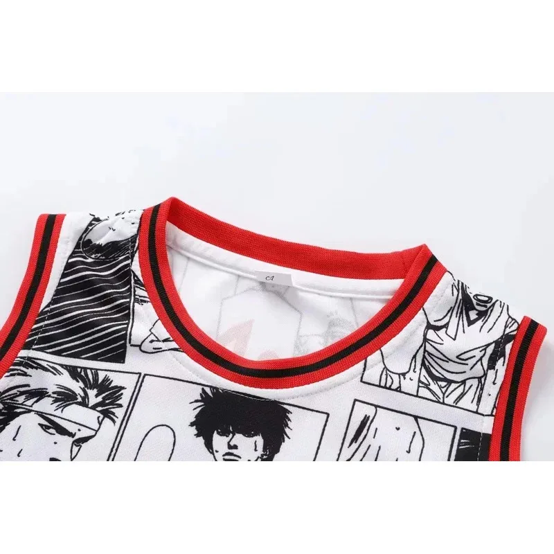 Traje de Cosplay del equipo de baloncesto escolar Shohoku de Anime para niños y niñas, conjuntos de ropa deportiva Sakuragi Hanamichi, trajes de Jersey para niños de 2 a 14 años