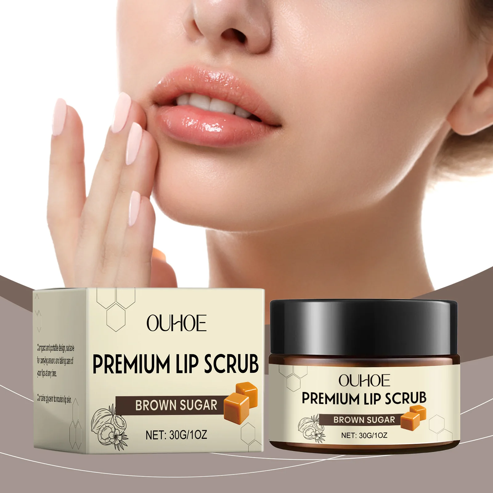 

Brown Sugar Lip Scrub Gentle Exfoliation Repair Dry Dead Skin Moisturizing Lip Mask Reduce Dry Cracking Repair Lip Lines