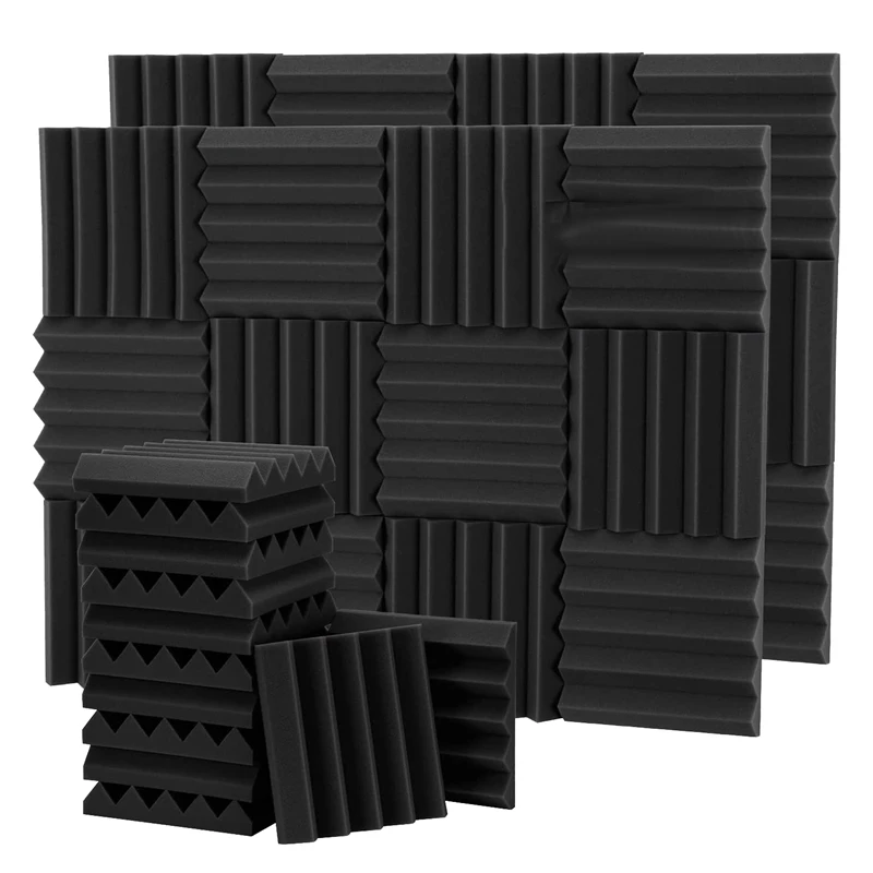 36 Pack Acoustic Panels 9.8X9.8X2 Inch Wedge Sound Proof Foam Acoustic Foam For Recording Studio Acoustical Treatments