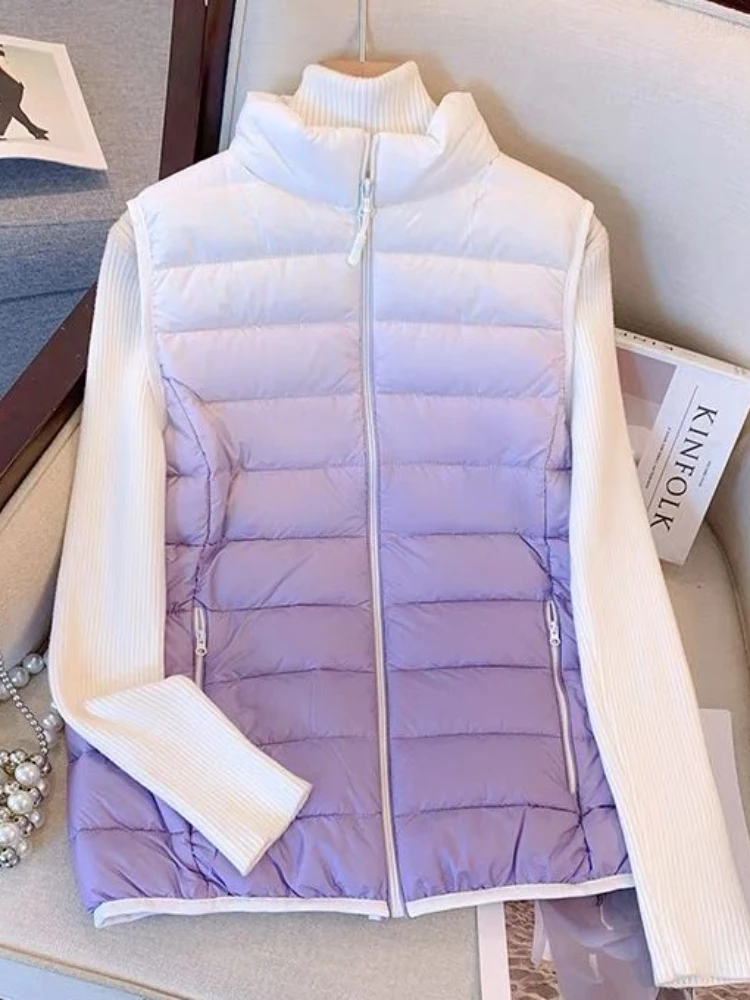 NEW Down Cotton Vest Women's Light And Thin With Campshoulder Autumn Winter Women Coat Korean Fashion Beautiful Youth Waistcoat