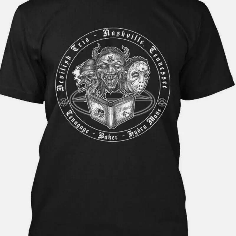 

Футболка Devilish Trio American Musician Art в стиле ретро, размер S 5Xl