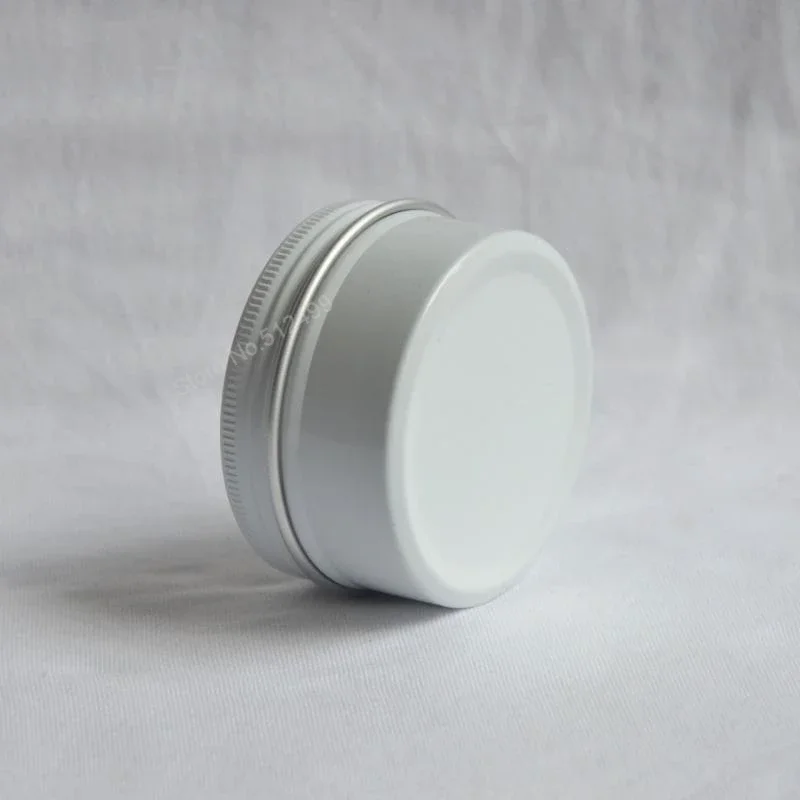 60g 80g Empty White Aluminum Tins Cans With Window Lip Balm Tin Cosmetic Container Tea Jewelry Storage Organizer White