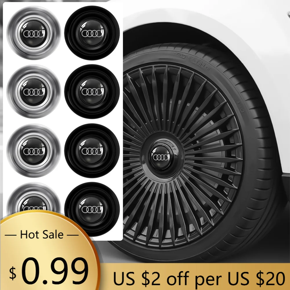 

Hub Caps4Pcs For Audi Sline Quattro RS TT A3 A4 A5 A6 Q5 Q6 Q3 S3 S4 S5 S6 S7 A1 Car Wheel Center Hub Caps Cover Badge Auto Acce
