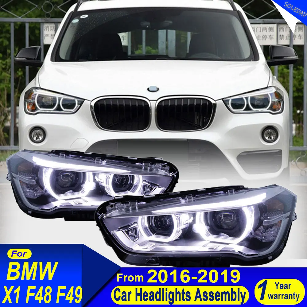 Car Headlights For BMW X1 F48 2016 2017 2018 2019 2020 LED Lamps Daytime Running Lights Dynamic Turn Signals Car Accessories