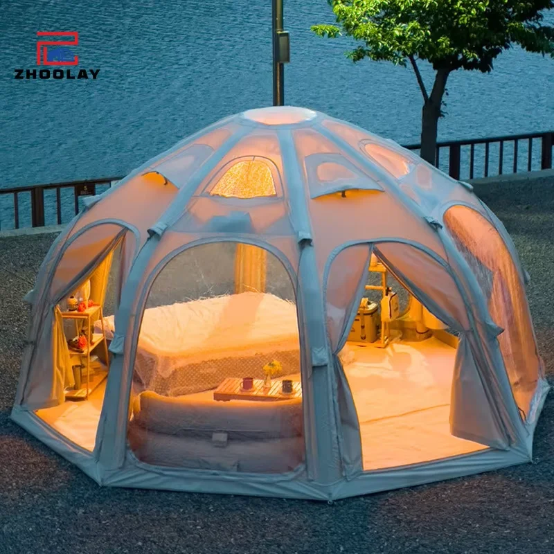 

Tent Expands Inflatable Ball for Outdoor Camping 360 Degree Panoramic Starry Sky Tent Super Large Space Cotton Tent