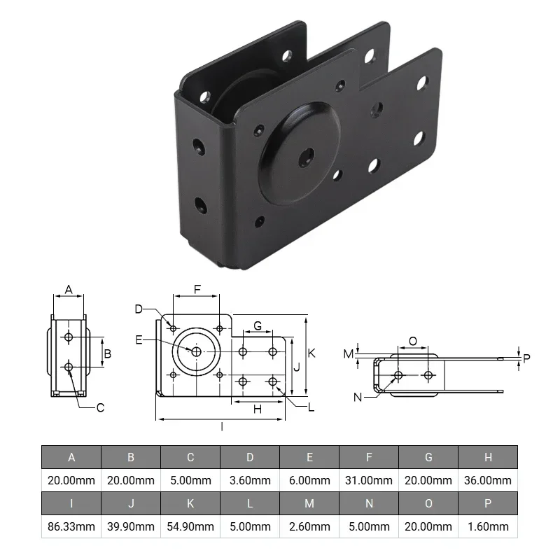 Imagem -02 - Placa de Montagem Final da Polia do Atuador Linear Openbuilds V-slot Unidades para Máquina Cnc de Impressora 3d