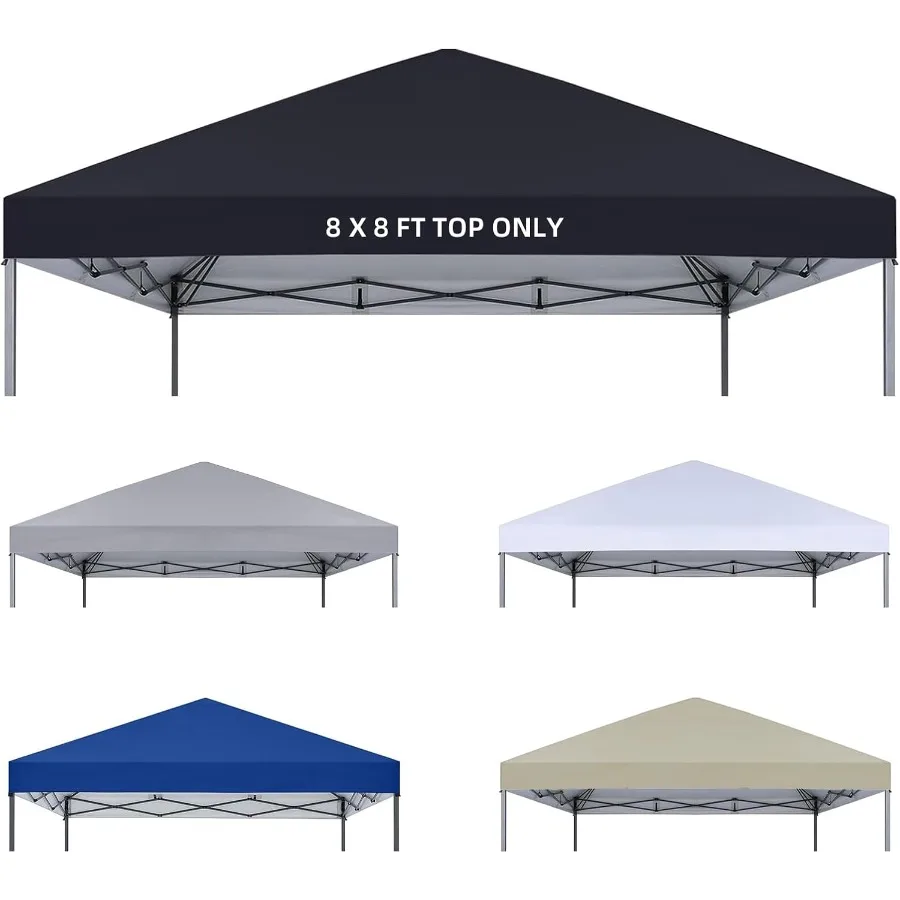 8x8 Canopy Replacement Top OnlyWaterproof Pop Up Canopy Tent Top Replacement Cover Roof with Windproof Ropes for Straight Leg F