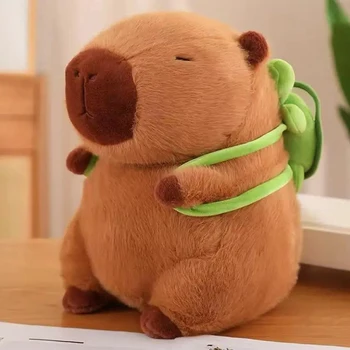 Capybara 봉제 시뮬레이션 Capibara 애니메이션 솜털 장난감, 귀여운 동물 인형, 부드러운 인형, 크리스마스 추수감사절 선물, 23cm