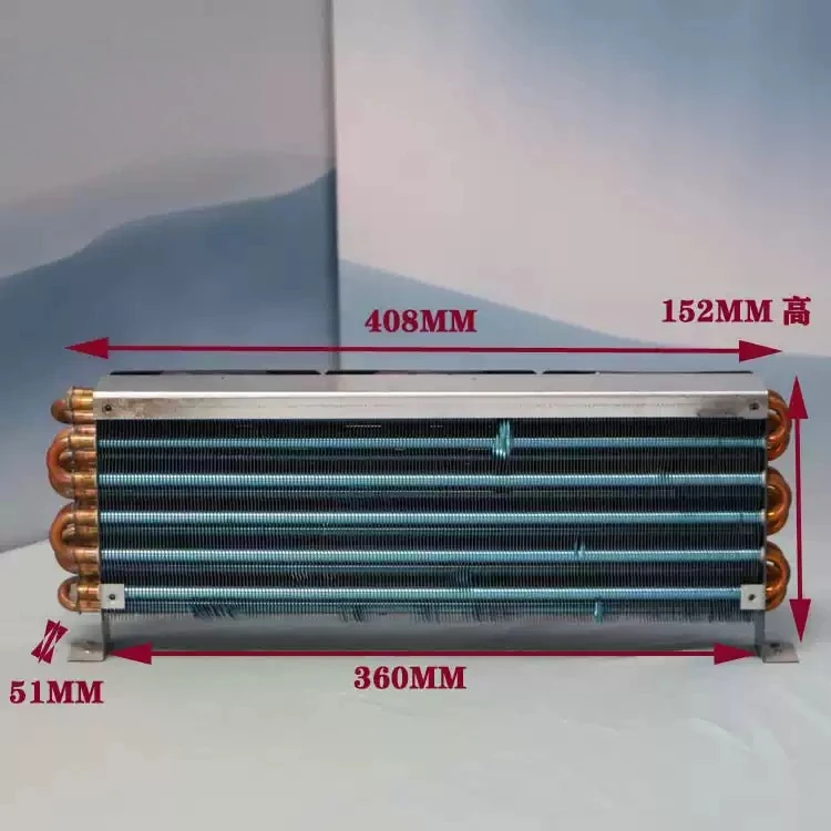 Air-Cooled Copper Tube Aluminum Fin Heat Exchanger Coil – Direct Replacement Evaporator/Condenser for Cake Cabinet Display