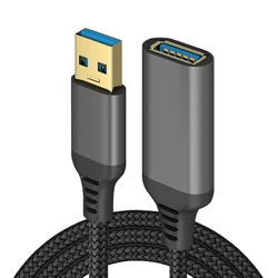 USB 3.0 Extension Cable 5Gbps High Speed Cord Nylon Braided USB Extender Data Wire for Webcam Camera Keyboard Printer 1m 2m 3m