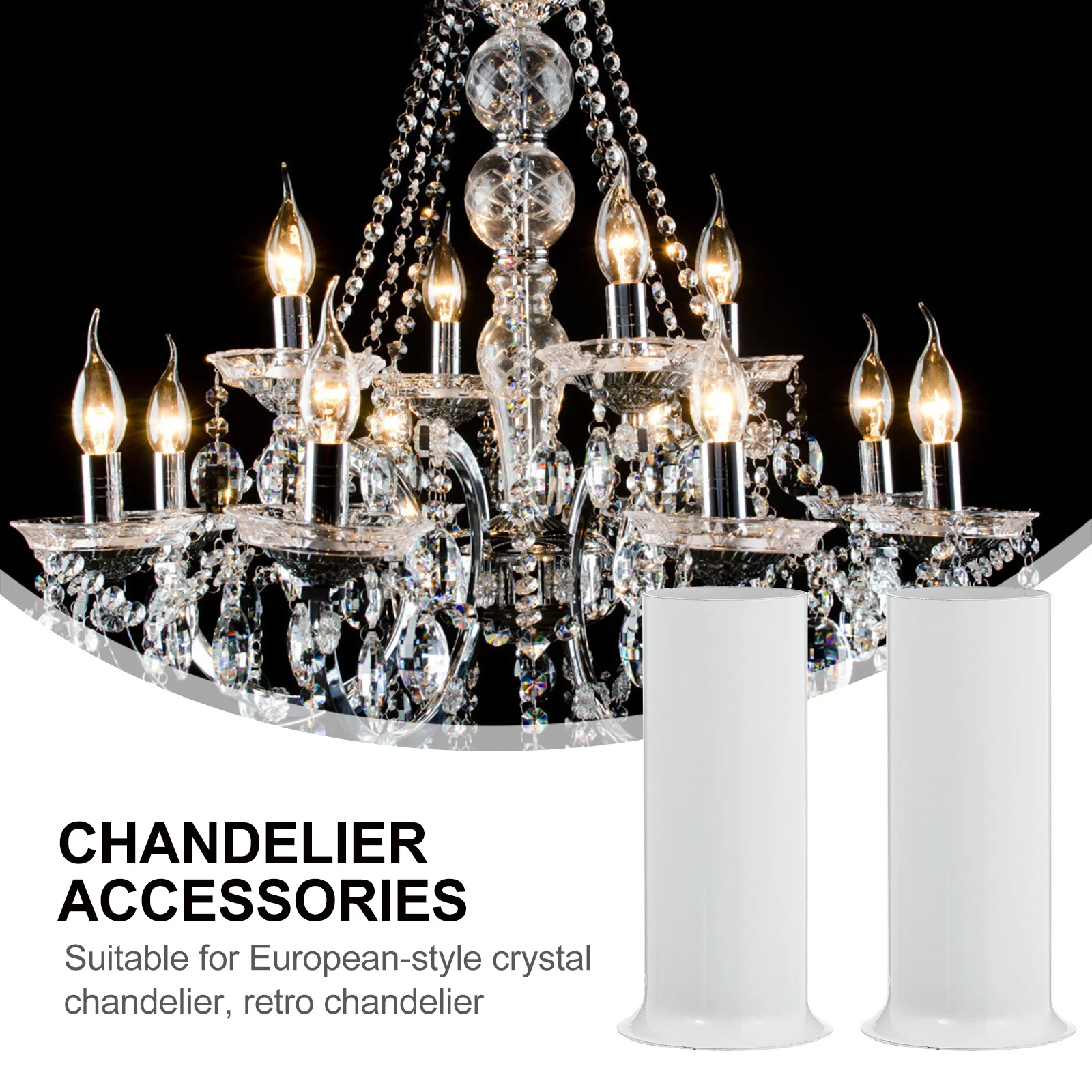 ปลอกฐานโคมไฟระย้าแบบพรีเมียม 12 ชิ้น หนา น้ำหนักเบา ใช้งานได้ยาวนาน