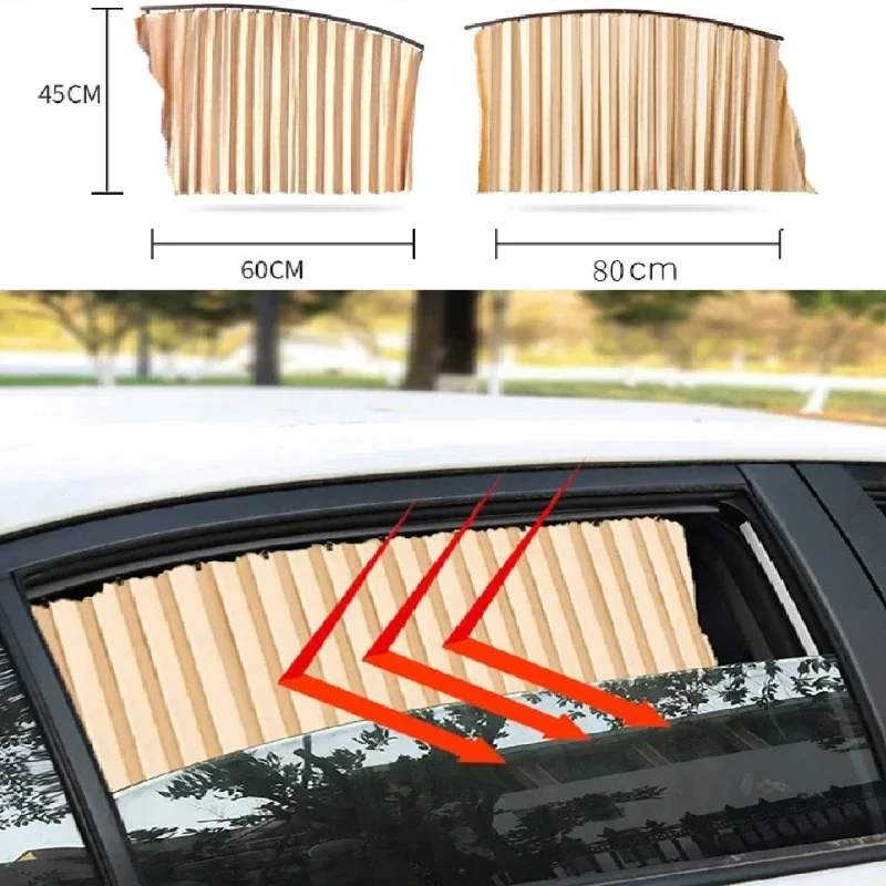 

2PCS Magnetic Car Sunshade Window Curtain Auto Window Sun Shade Privacy Sun UV Protection Window Shield Car Interior Accessories