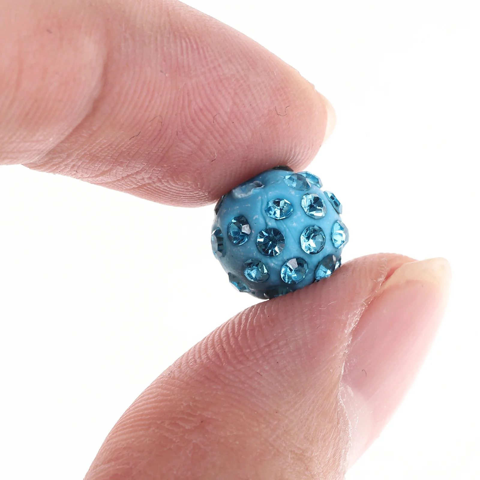 

50Pcs Round Disco Ball Rhinestone Spacer Beads Decorative Loose Beads for Jewelry Making Bracelet Craft Supplies DIY Accessories