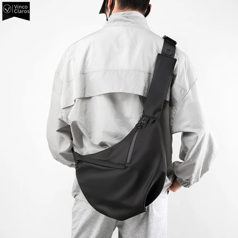 

VC Minimalist Designer Messenger Bags for Men Large Capacity Men's Chest Waterproof Lightweight Nylon Sling Shoulder Man