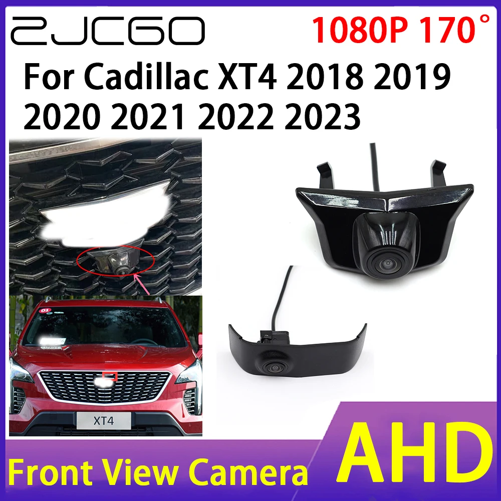 

ZJCGO Car Front View Camera AHD 1080P Waterproof Night Vision CCD for Cadillac XT4 2018 2019 2020 2021 2022 2023