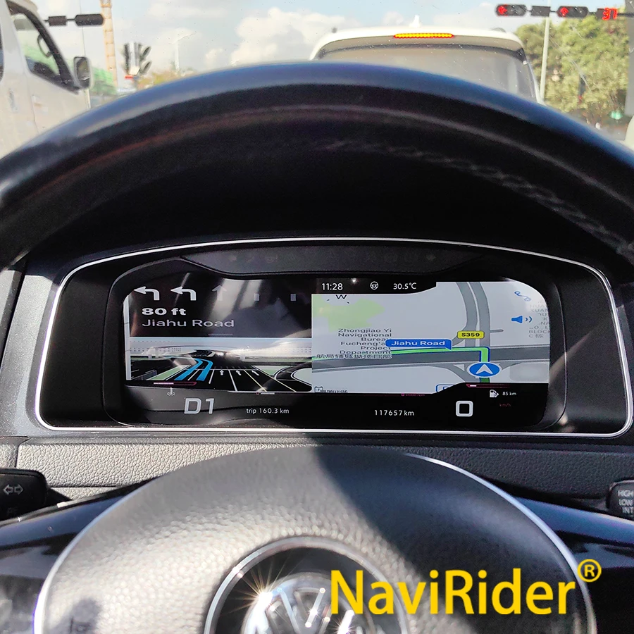 Für VW Volkswagen Golf MK7 2013-2020 GPS Tachometer LCD Instrumententafel Digitales Armaturenbrett Virtuelles Cockpit Drehzahlmesser