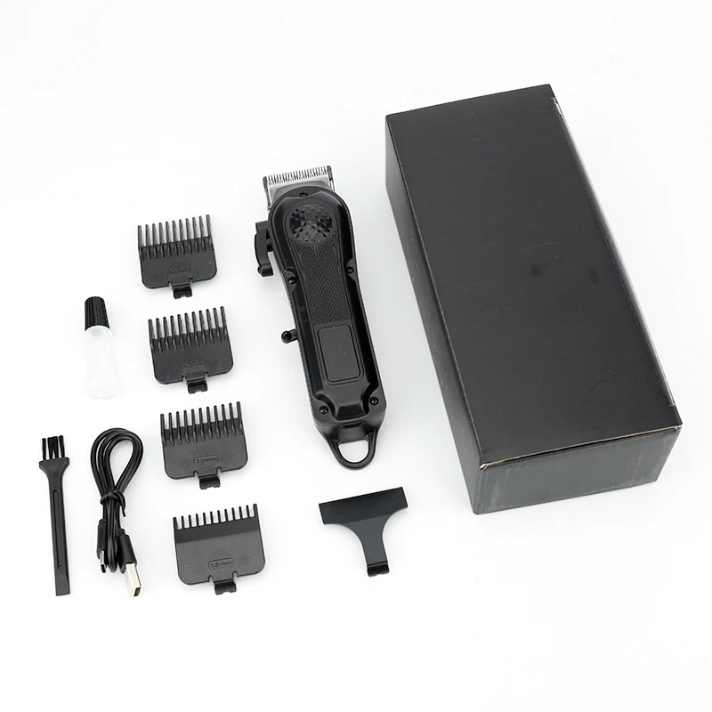 Resuxi YU01 Barber Electric Black Hair Clipper Rechargeable Professional Men's Cordless Barber Hair Cutting Machine 1200mAh