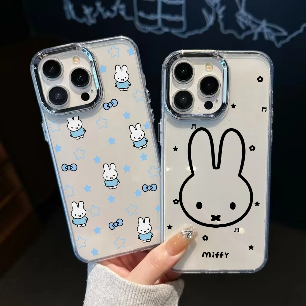 Cartoon Rabbit M-Miffies Handyhülle für Samsung Galaxy S26 S25 Edge S24 S23 S22 S21 S20 FE Ultra Plus 5G Transparente Hülle