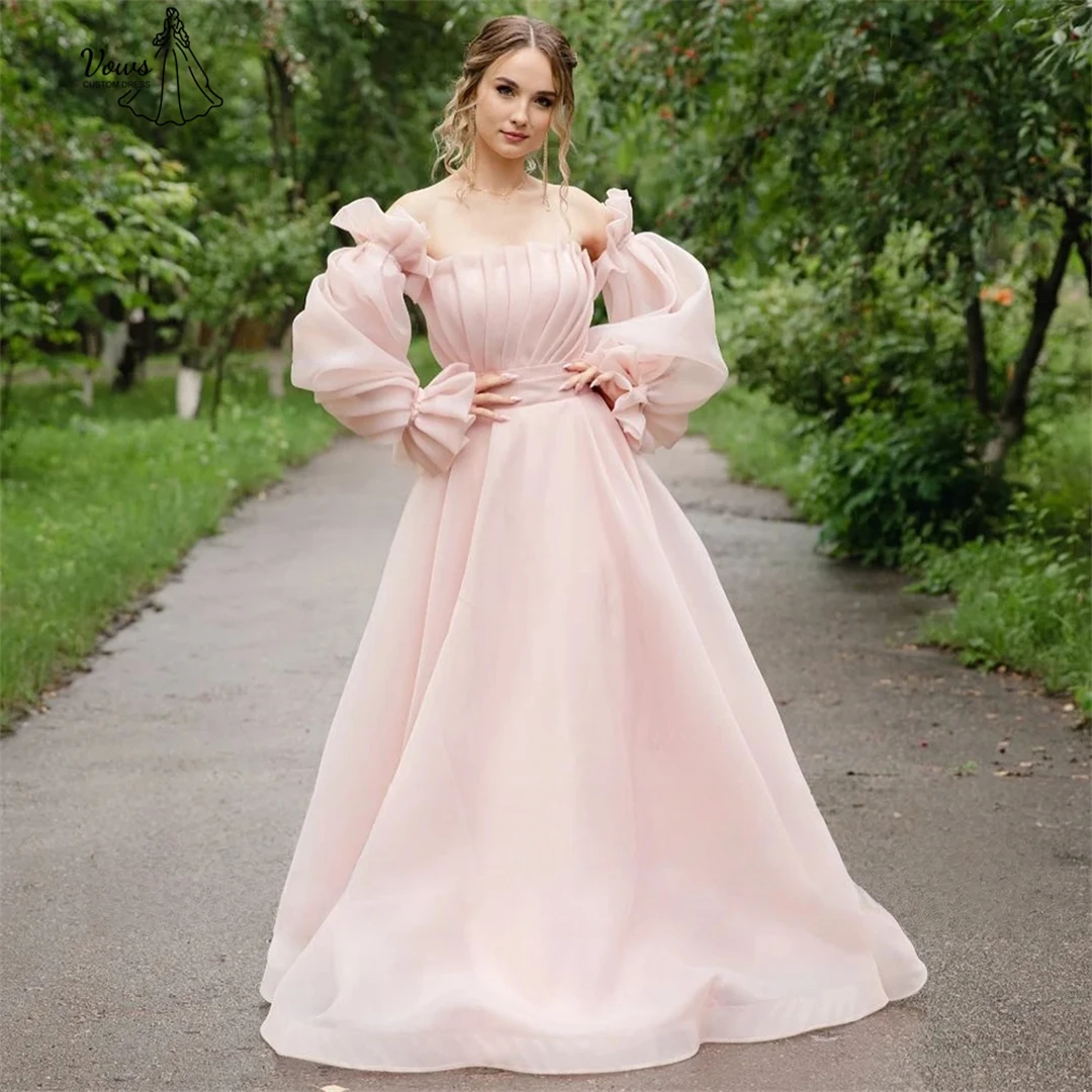 Vows Line A Women Evening Dress Woman Party Dress for Wedding Dresses Wedding Custom Made Off-shoulder Robe Soiree Elegant Gown