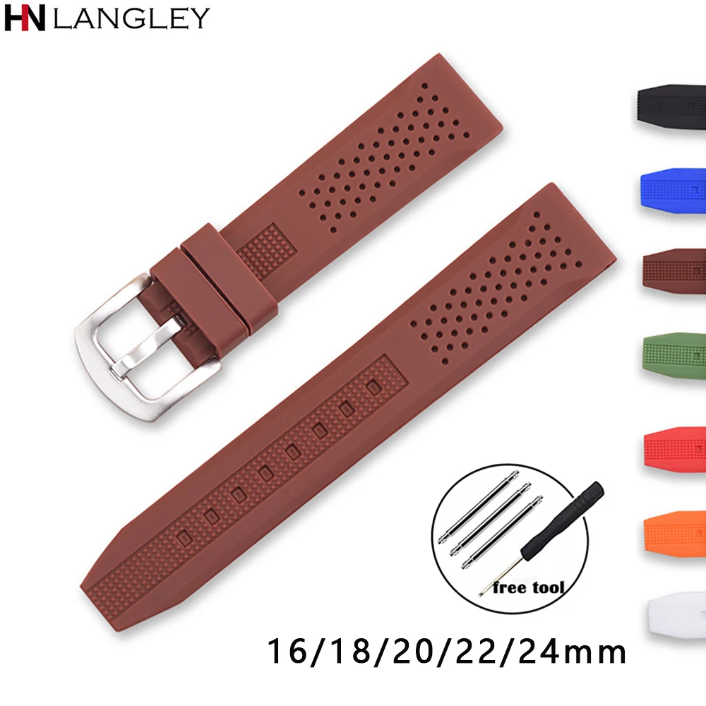 Silicone Strap Smart Watch for Huawei Watch GT2/3 Band For Huami Amazfit Belt Breathable Replacement Watchaband 16/18/20/22/24mm