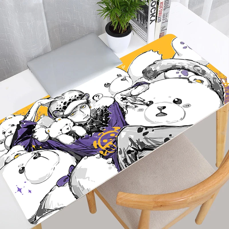 Mouse Pad Laptop Gaming Accessories Extended Desk Mat XXL Anime O-one Bear Mousepad PC P-piece T-trafalgar Law New Keyboard Pad