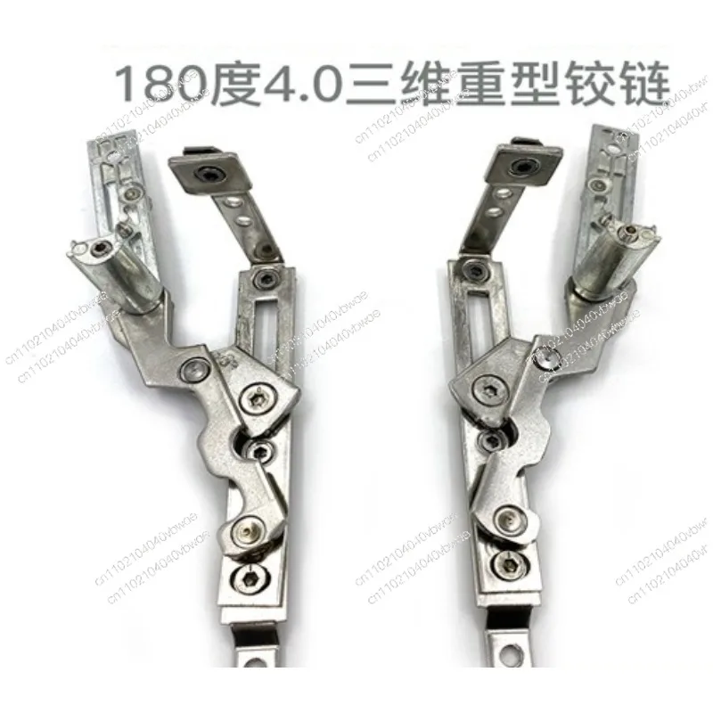 Broken bridge aluminum casement window three-dimensional adjustable 90K glass fan sliding support hinge 180 degree heavy