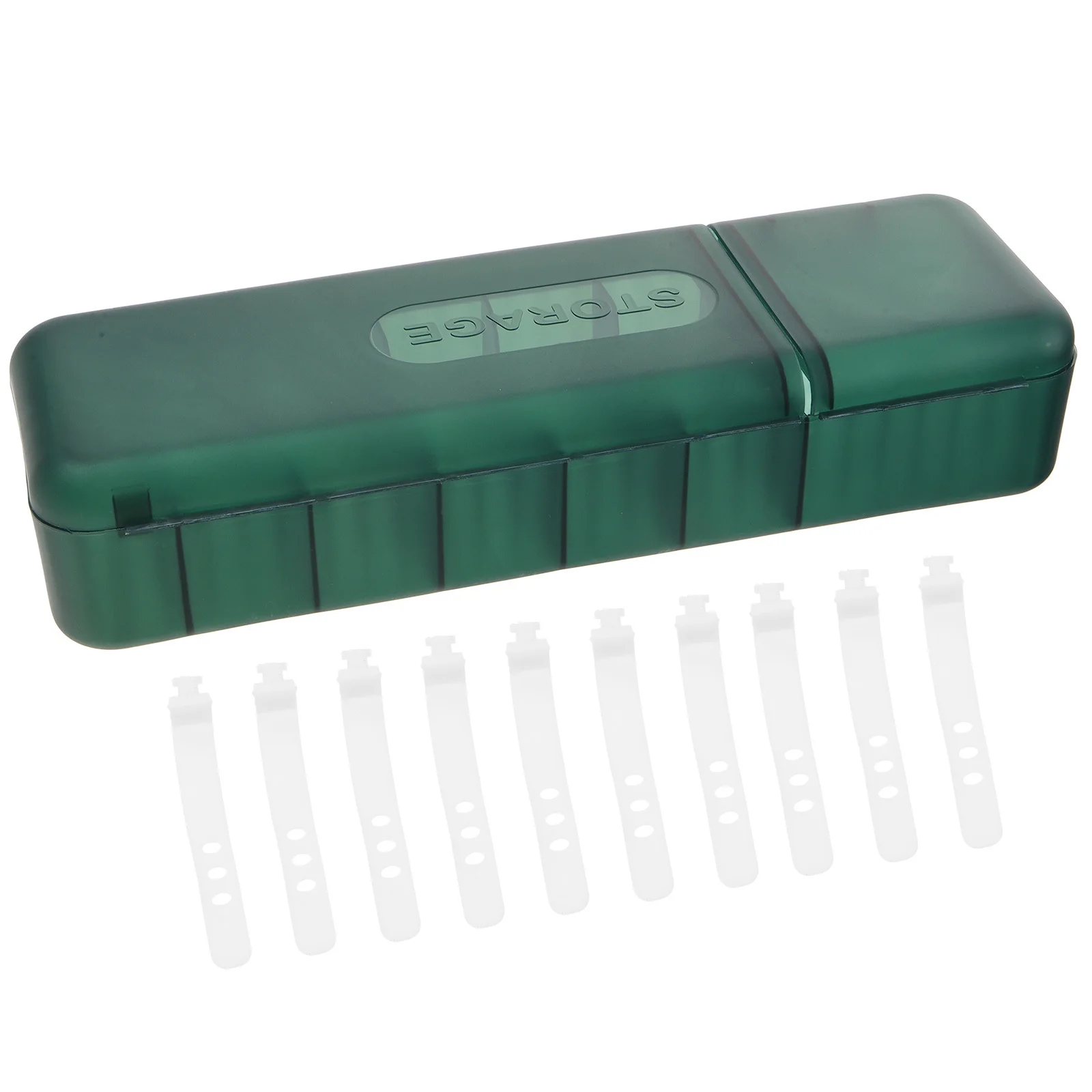 

1 set 1 Set Data Cable Organizer Box Multi-Grid Storage Large Capacity Cord Storage Case For Desk Cables Plastic Cable