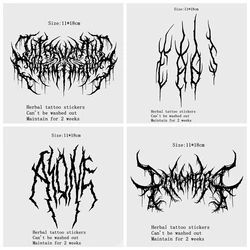 Demon Wings Abstract Lines Herbal Juice Tattoo Stickers Waterproof Semi-permanent Temporary Fake Tattoo Art Flower Arm Men Women