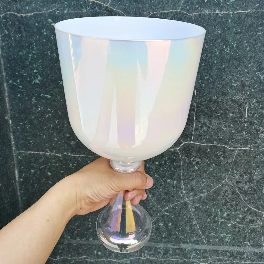 Seven Inch Handheld Crystal Bowl Colorful Holy Grail Yoga Bowl