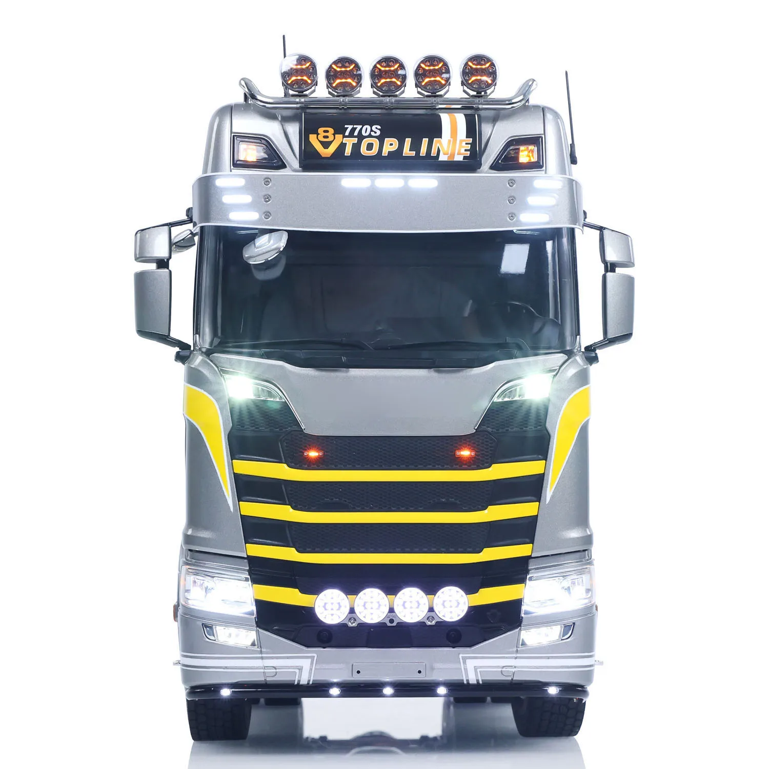 TOUCAN 1/14 RC Tractor Truck 770S RTR 3Speed Lorry 6X6 Metal Chassis Axle Locks Smoke Sound Light Chassis Suspension ST8 Battery