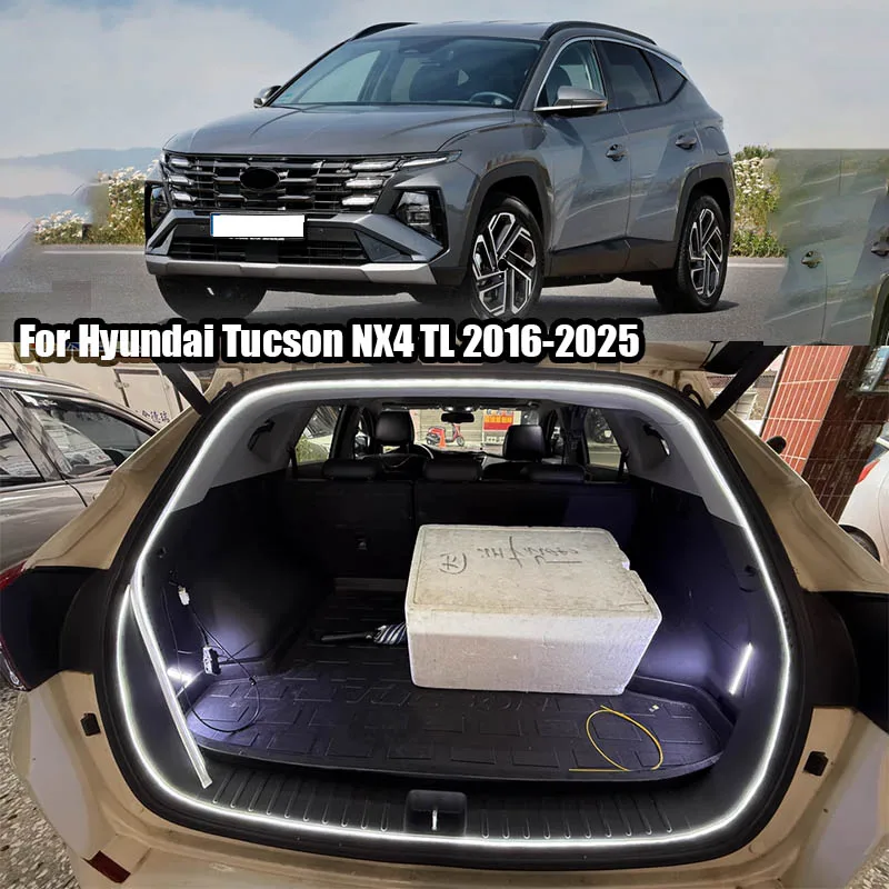 

For Hyundai Tucson NX4 2020 2021 2022 2023 2024 2025 Car trunk lighting full circle flowing light type plug-in installation