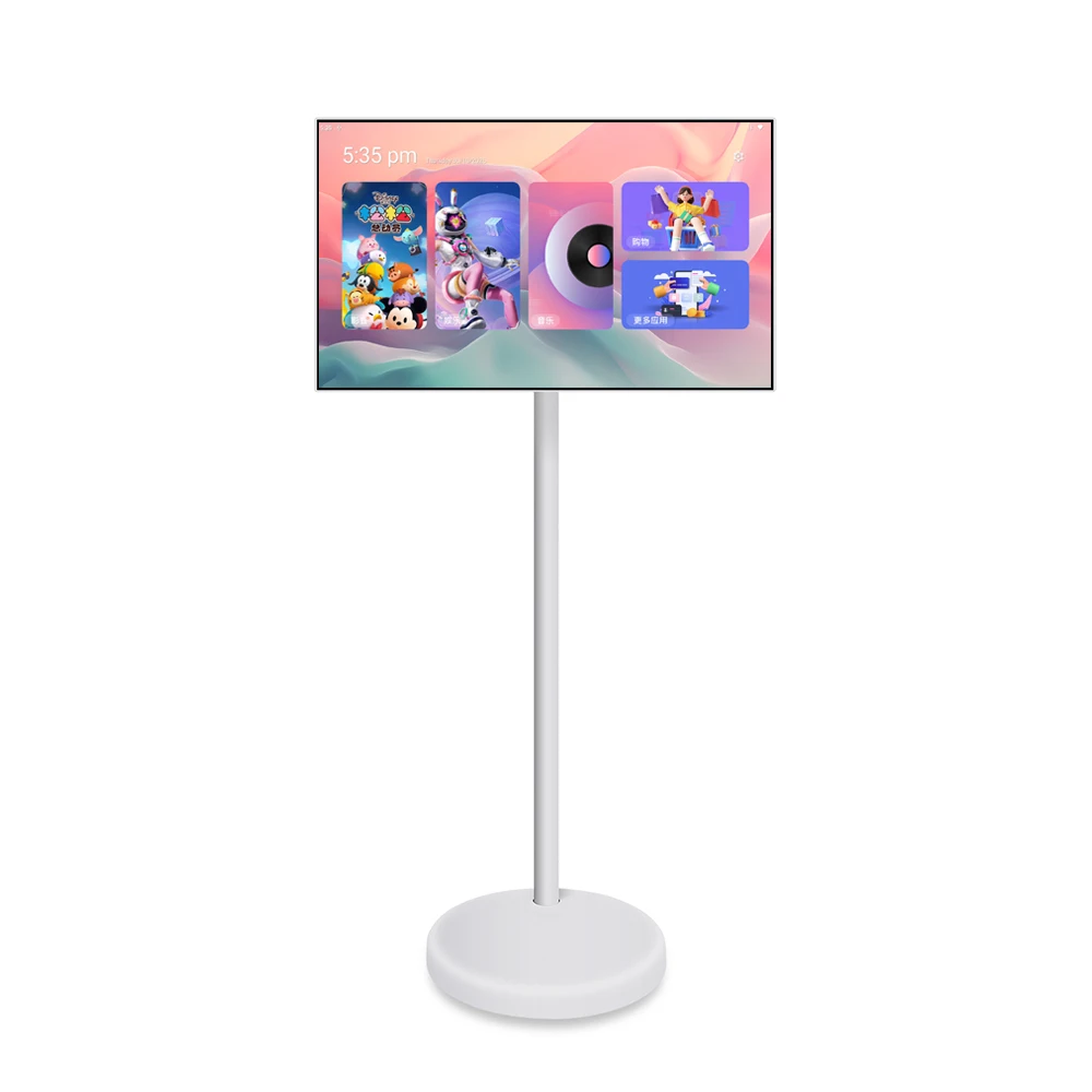 Interactive 21.5/23.8/27/32 Inch LED White Portable Monitor Smart TV Android 13 8+128GB Touchscreen 4K 75Hz For
