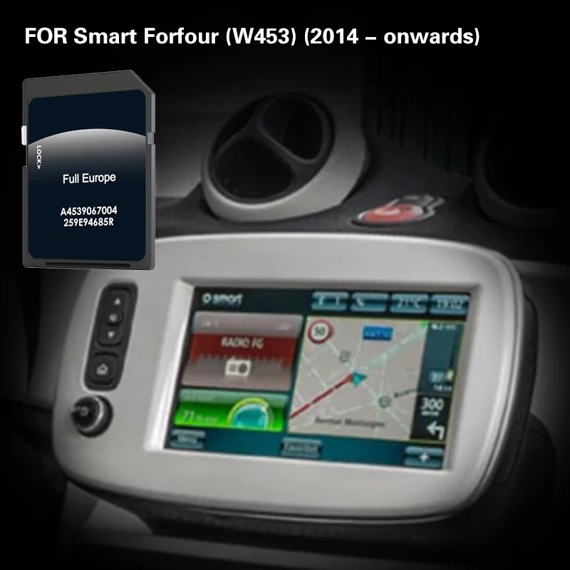 

Suitable For Smart Forfour (W453) (2014 - onwards) GPS Map SD Card Coverage Europe Greece Netherlands Norway Germany