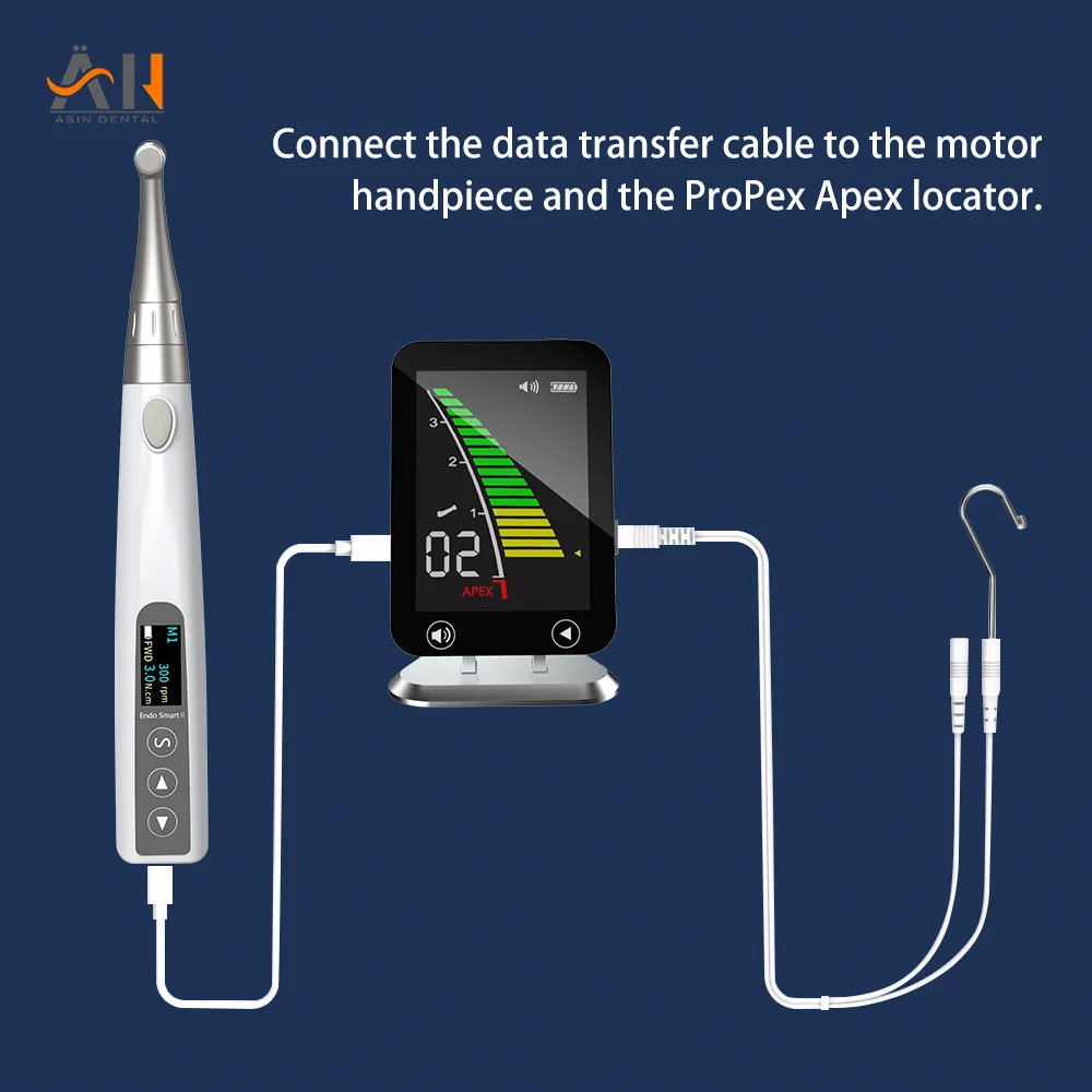 DEASIN Dental Equipment 1:1 Endomotor Endodontic Handpiece 360 Degree Rotation with Apex Locator for Root Canal Treatment