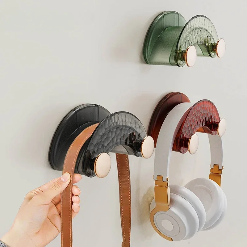 Arched Hook High Appearance Level Office and Household Hanging Bag Headphone Stand Miscellaneous Storage Non Perforated Shelf