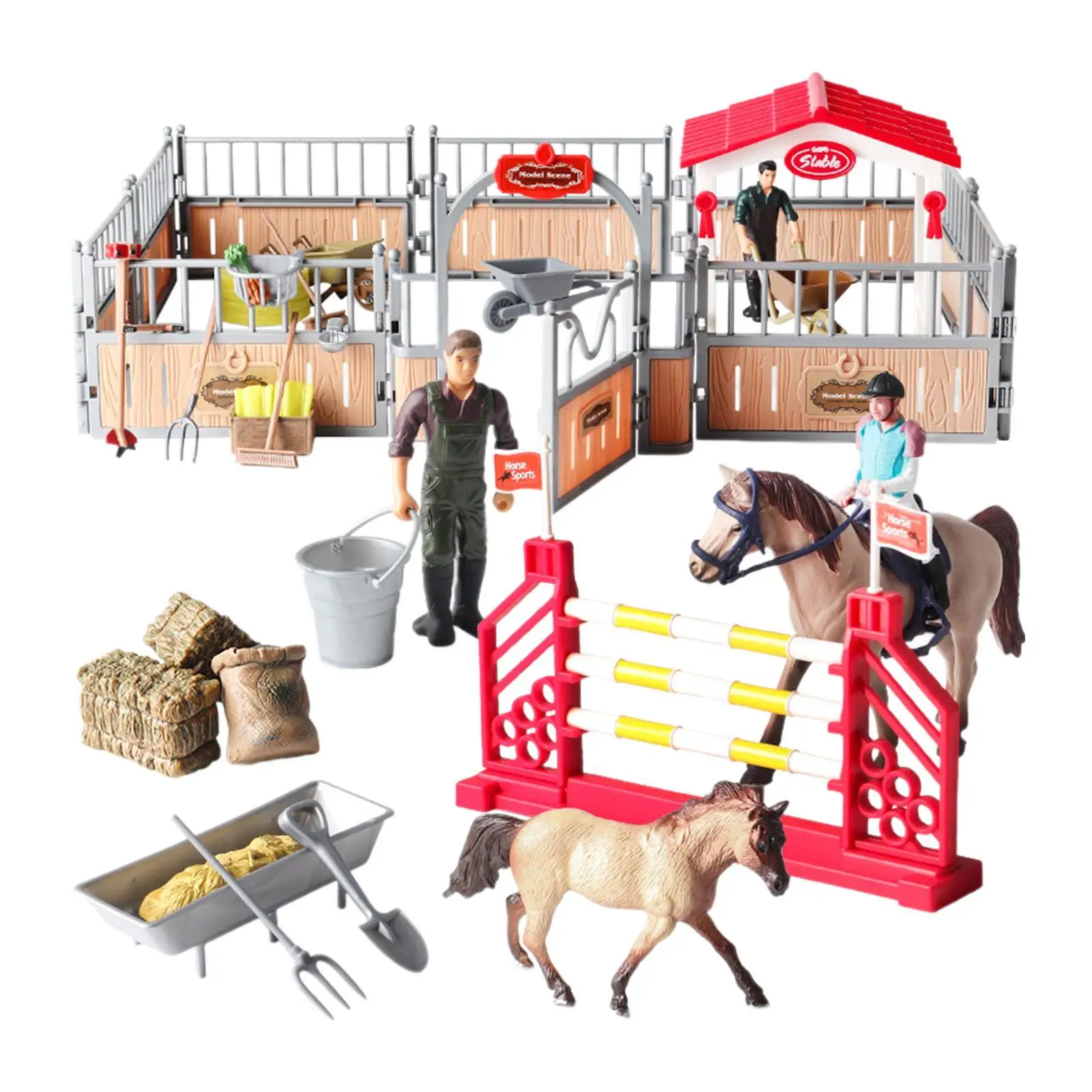 Horse Playset Toy Barn Toy for Ages 3 4 5 6 7 8 Years Old Kids Baby