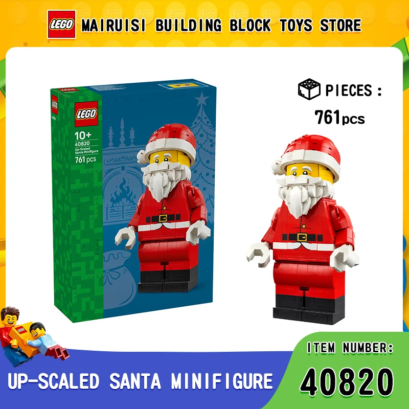 Ensemble de vacances LEGO 40820, figurine de Père Noël surdimensionnée, blocs de construction |   Jouet de briques à assembler sur le thème de Noël, cadeau de Noël parfait