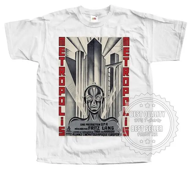 Metropolis 1927 T SHIRT Sci-Fi Movie Poster v30 White All Sizes S to 5XL