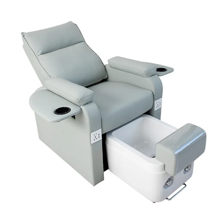 Immagine 3: Poltrona per Massaggio Piedi e Manicure/Pedicure, Sedia per Salone di Bellezza e Spa Senza Impianto Idraulico