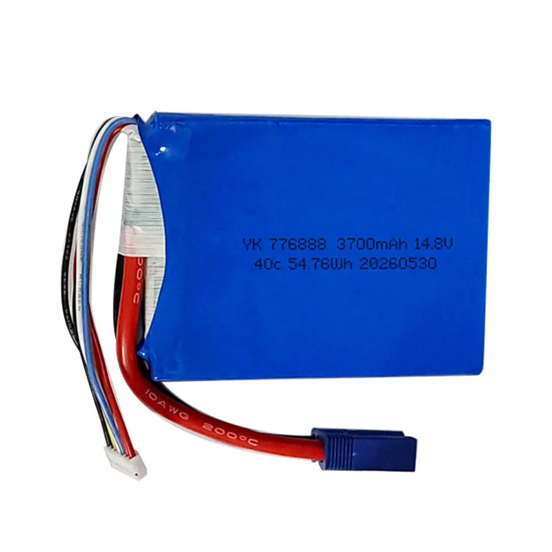 New 776888-40C 4S1P 14.8V 3700mAh 54.76Wh High Rate Li-Polymer Battery Pack Pouch Cell for Car Emergency Jump Starter Power Bank