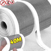 Window Screen Repair Tape Mosquito Net Fixed Patch Self-Adhesive Floor Drain Stickers Cutable Anti-Insect Mesh Broken Holes Tape