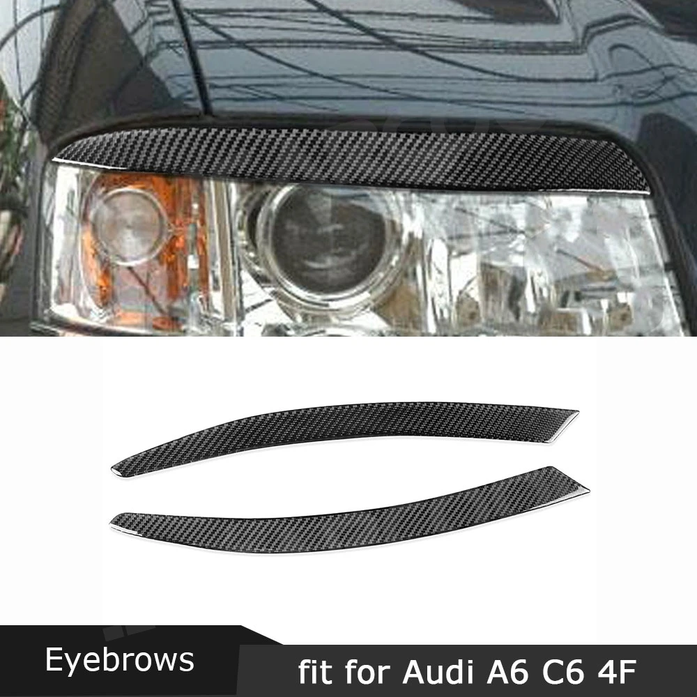 

Carbon Fiber Front Headlight FogLamp Trim For Audi A6 C6 4F 2004-2009 For A4 S4 B7 Sedan 2006-2007 For Audi TT Mk1 1998-2006