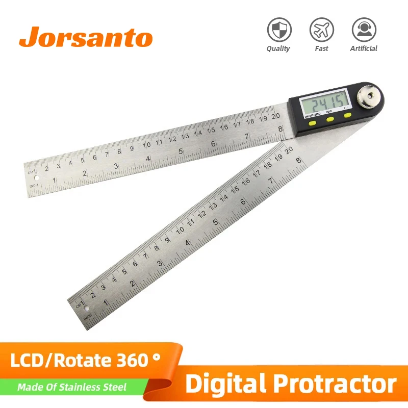 Digital Goniometer Electronic Angle Ruler – 3-in-1 Protractor Inclinometer With Backlit LCD, 0.05° Resolution, Aluminum Body For Woodworking & Construction