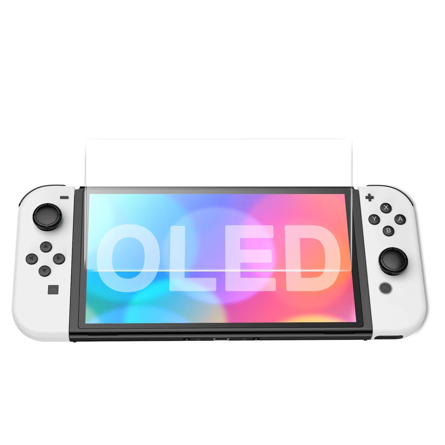 Heystop vidro temperado 9h hd filme protetor de tela para nintendo interruptor oled protetor de tela para interruptor oled acessórios do jogo