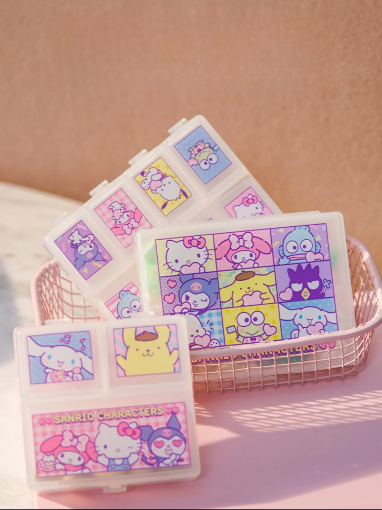 1pc Hello Cute Kitty Pillbox Melody Plastic Storage Container Women Mini Portable Pills Organizer Medicine Dustproof Case