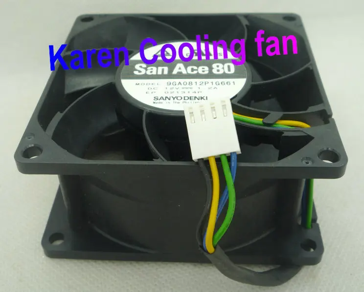8 cm 8038 12 V 1,2 A 9GA0812P1G661 4-Draht-Lüfter